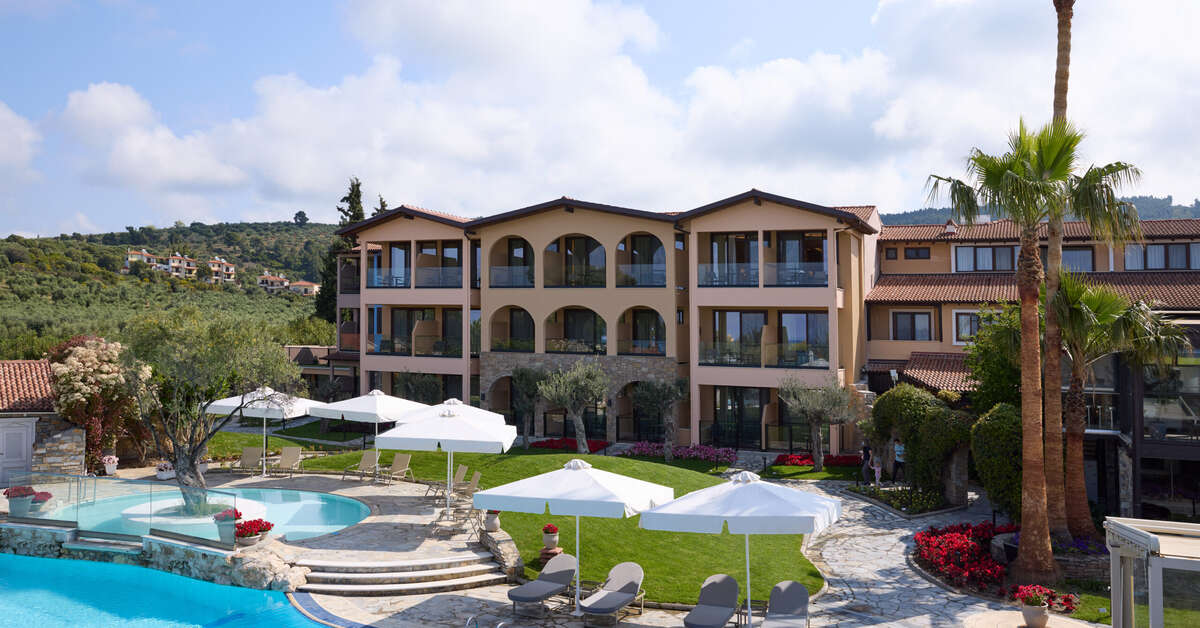 Een foto van het zwembad bij Anthemus Sea Beach Hotel & Spa