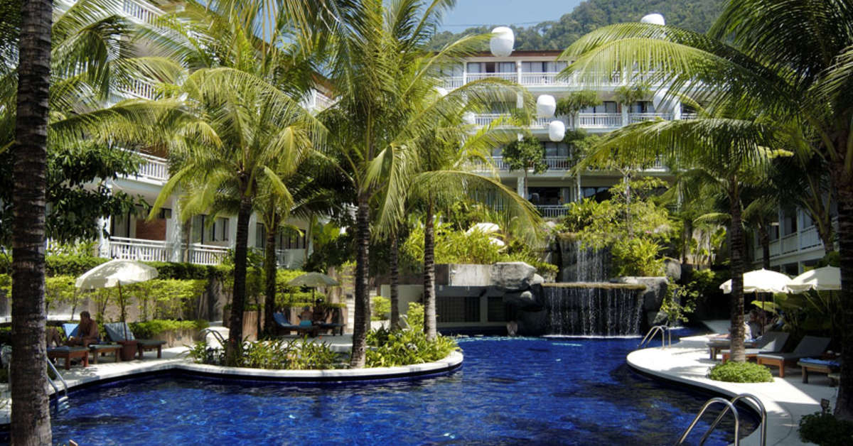 Een foto van het zwembad bij Sunset Beach Resort