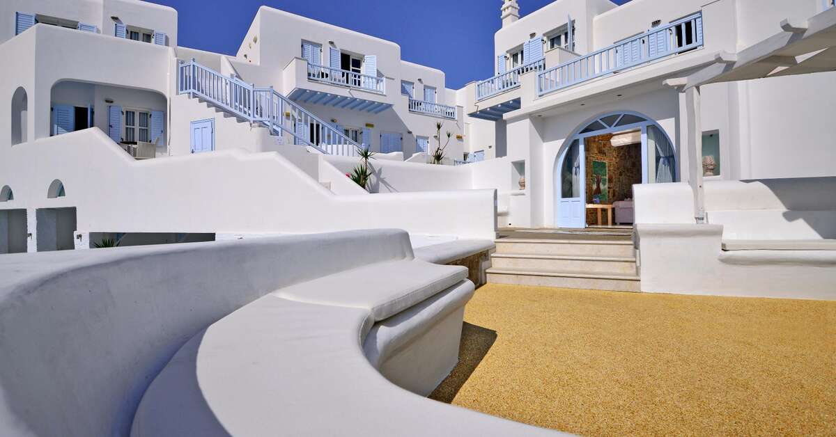 Ein Foto vom Innenbereich im Petinos Beach Hotel