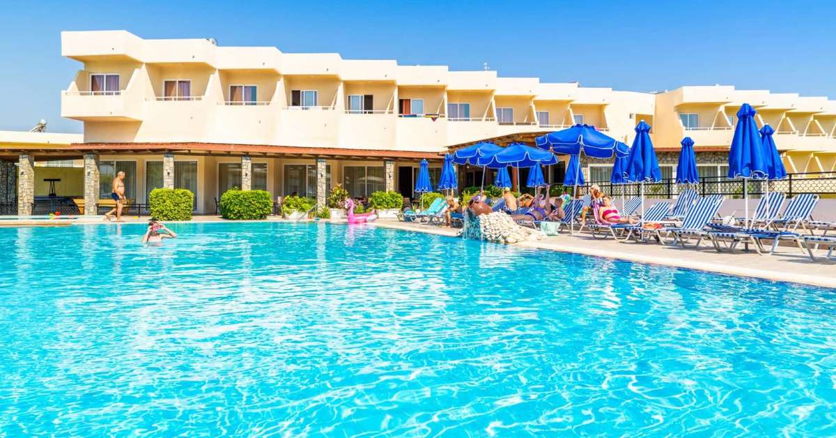 Een foto van het terras bij Hotel Relax