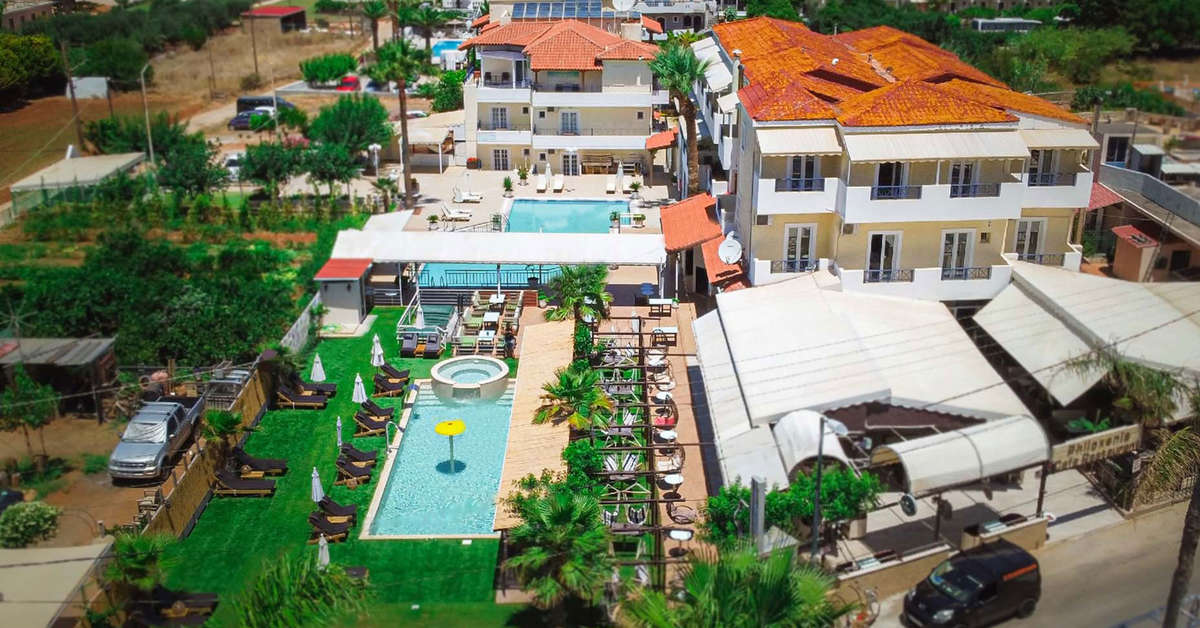 Ein Foto von einer Übersicht des Philoxenia Hotel Malia