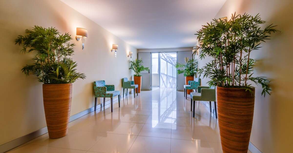 Een foto van het interieur van Hotel Lido