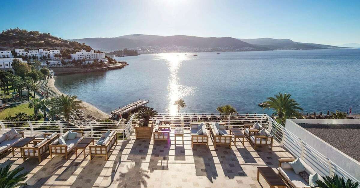 Een foto van het terras bij Agaya Bodrum