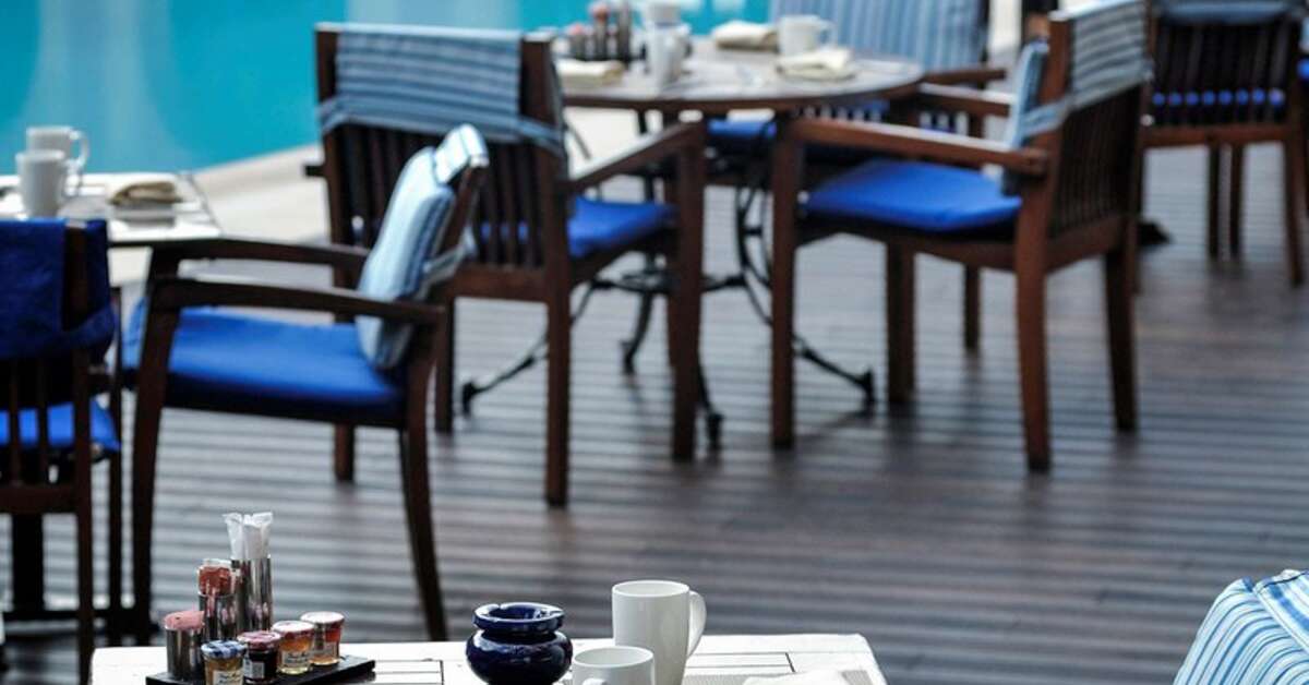 Een foto van het terras bij Le Medina Essaouira Thalassa Sea & Spa - MGallery Collection