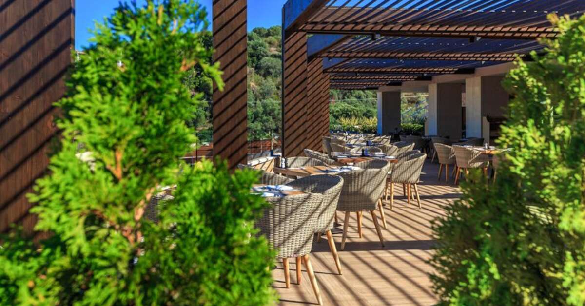 Een foto van het terras bij Miraggio Thermal Spa Resort