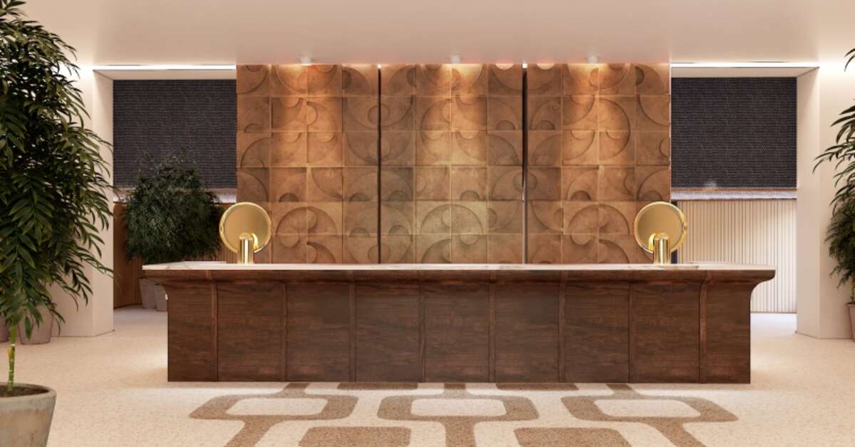 Een foto van het interieur van H10 Puerto Poniente