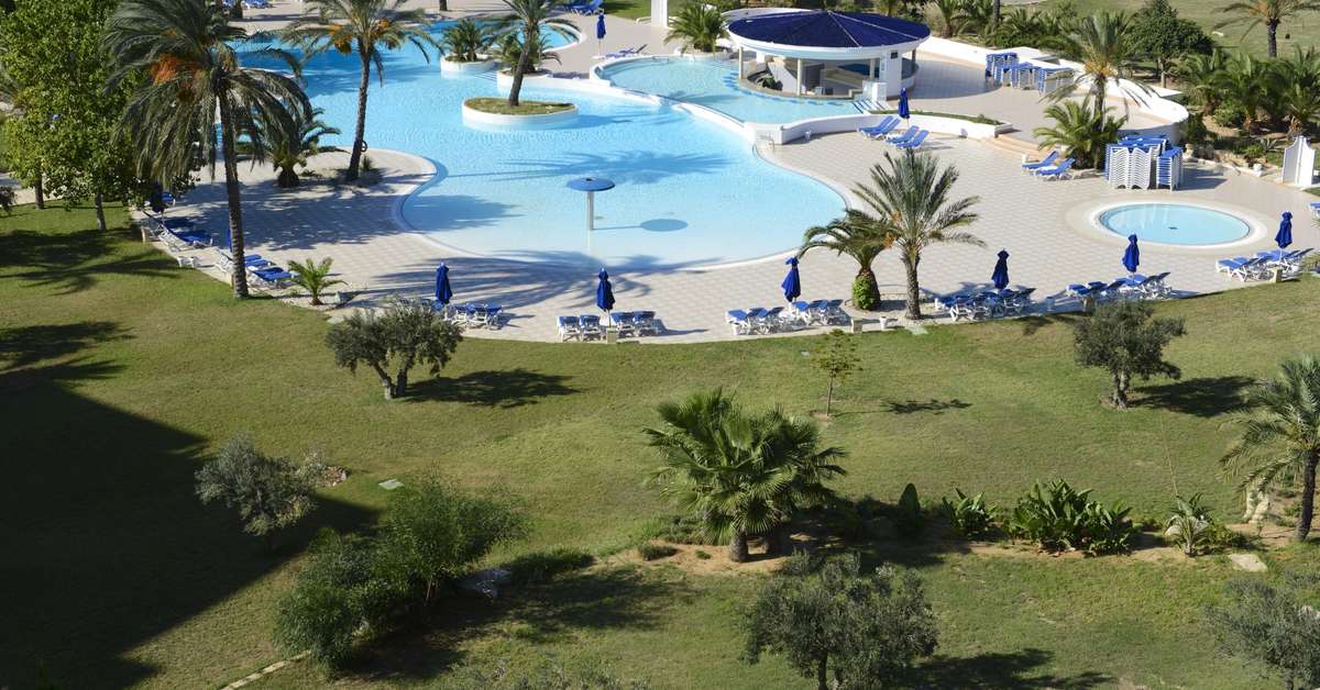 Ein Foto von der Terrasse im Saphir Palace & Spa