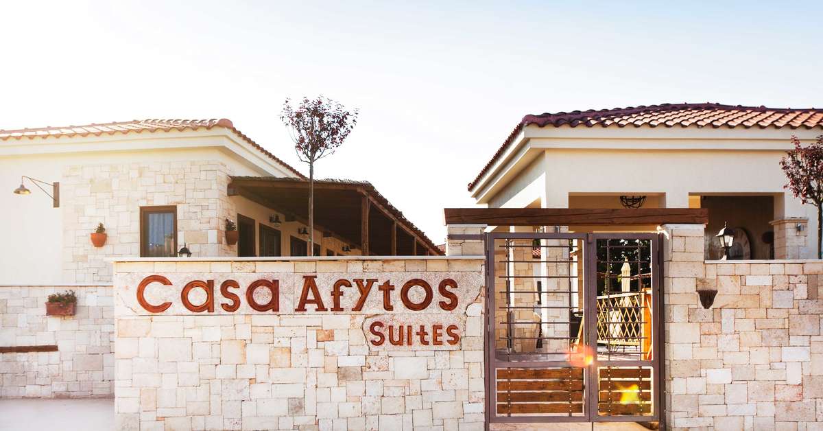 Een foto van de buitenkant van Casa Afytos