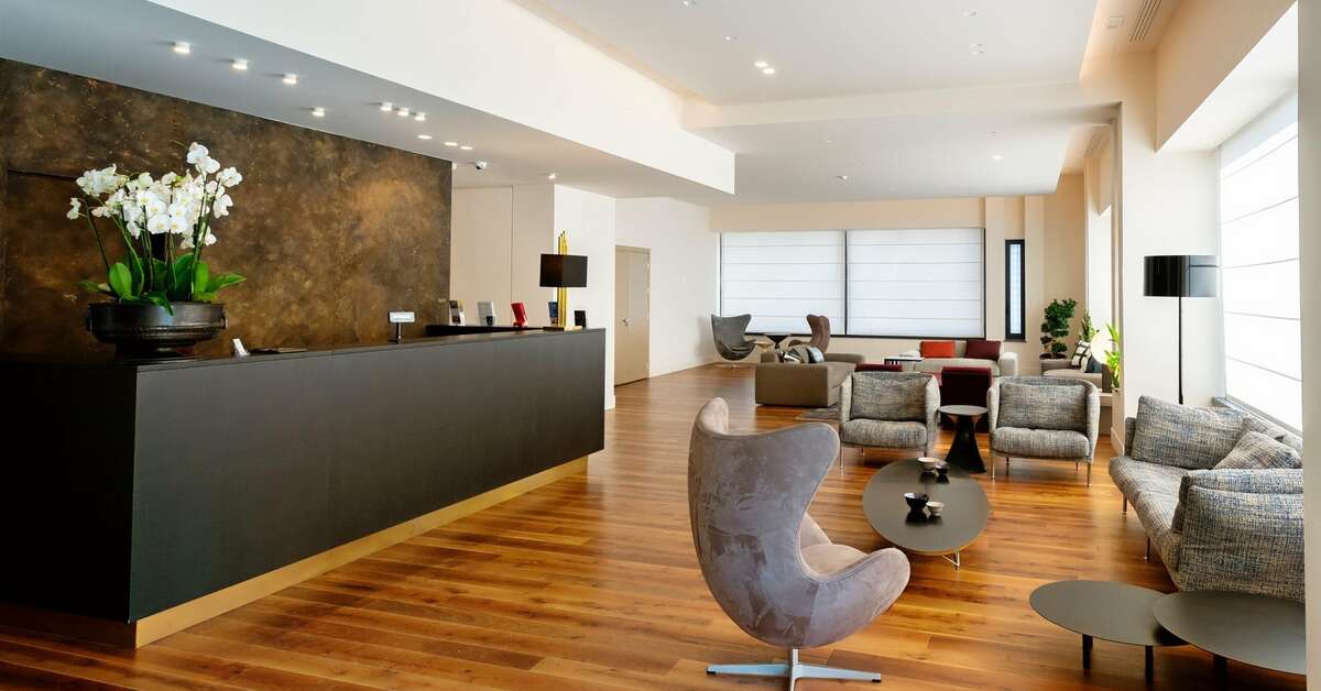 Een foto van het interieur van Hotel Politeama