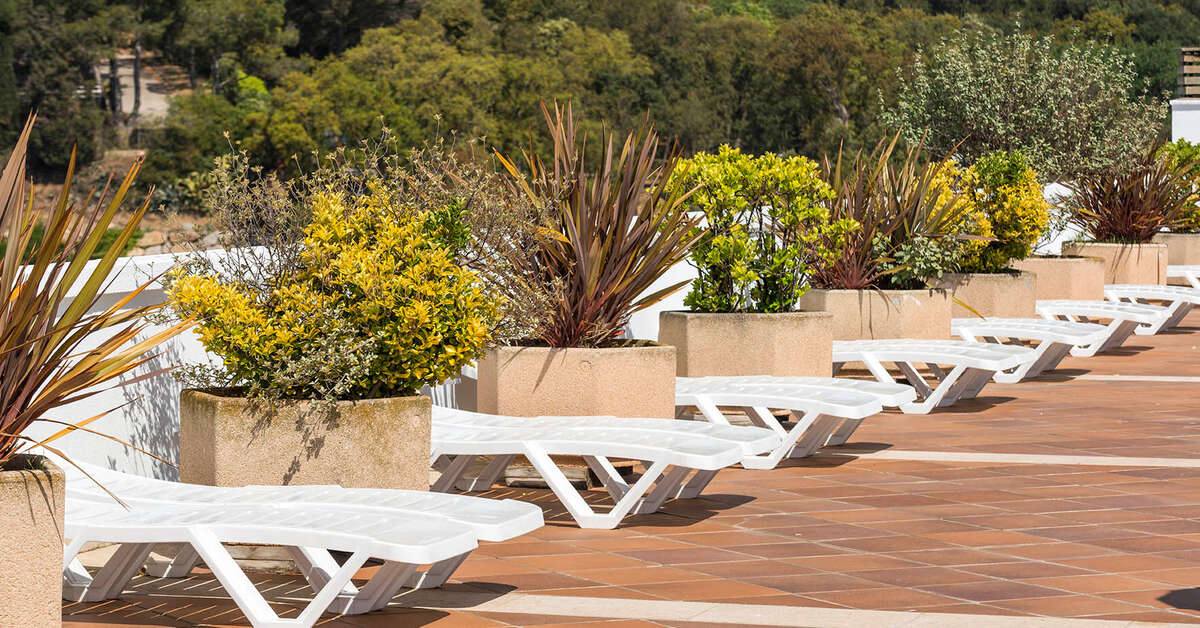 Een foto van het terras bij Appartementen Condado