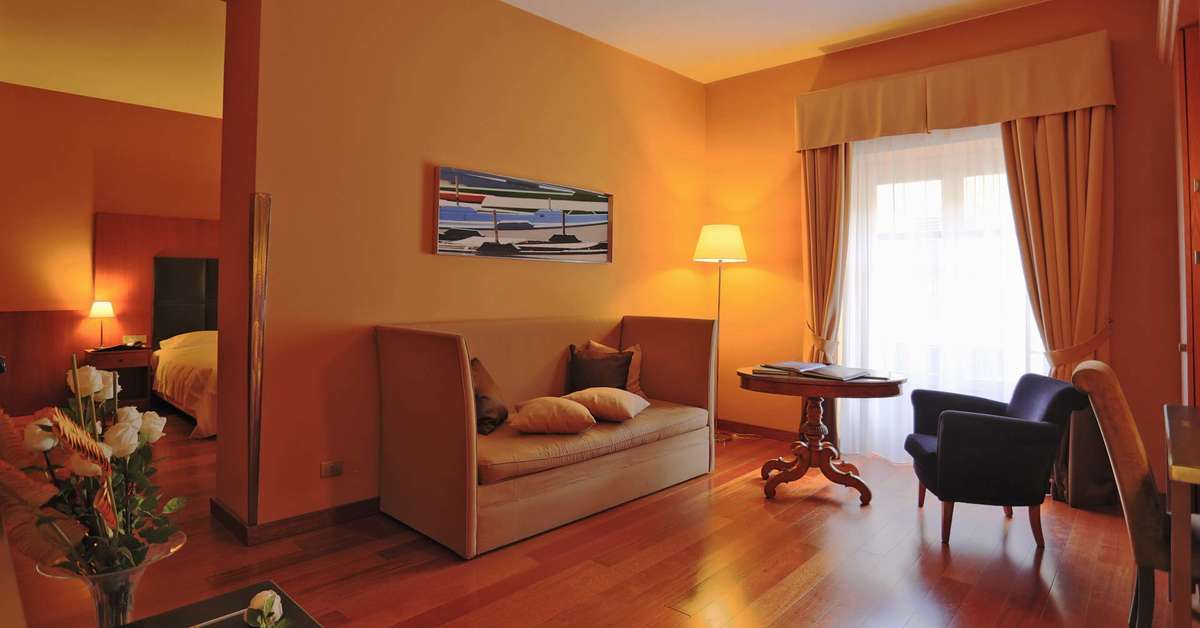 Een foto van het interieur van Hotel Porta Felice