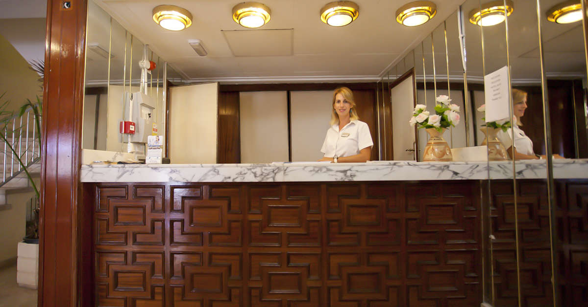 Een foto van het interieur van Bona Vista Hostal