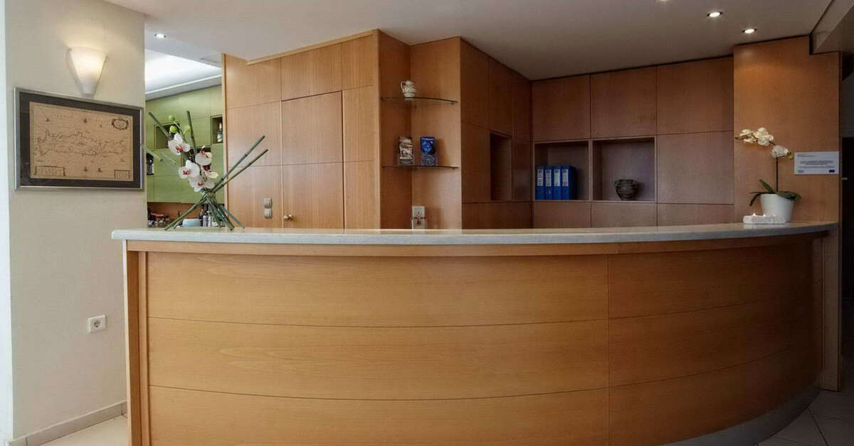 Een foto van het interieur van Dimitra Hotel & Appartementen Kokkini