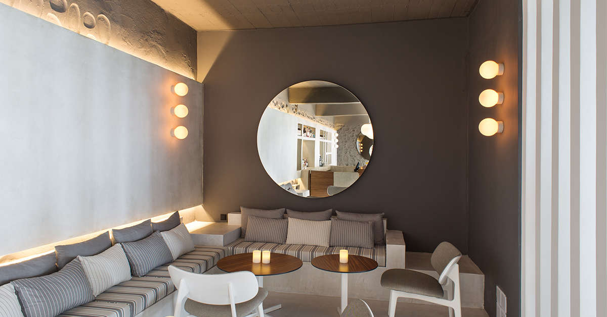 Een foto van het interieur van The Alkistis Hotel