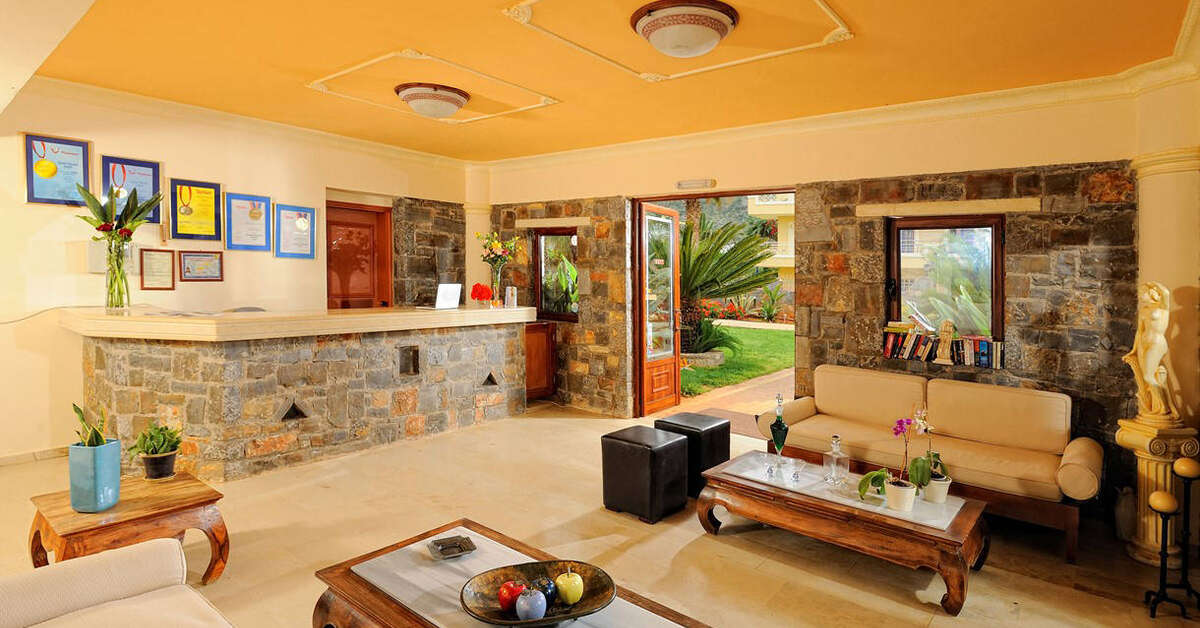 Een foto van het interieur van Socrates Hotel Malia Beach