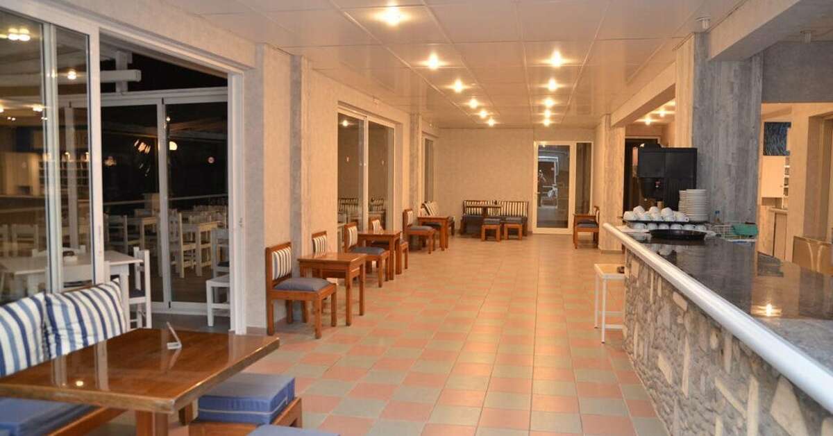 Een foto van het interieur van Blue Nest Hotel