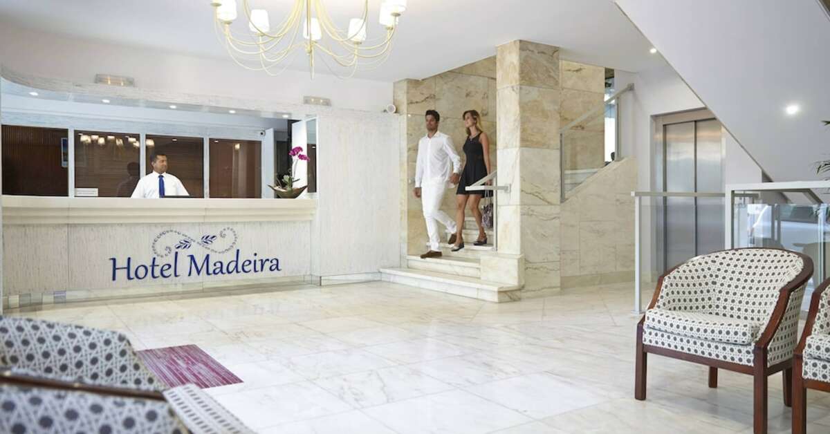Een foto van het interieur van Hotel Madeira