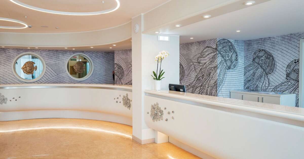 Een foto van het interieur van Hotel Antares
