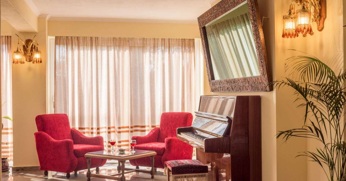 Een foto van het interieur van Sunset Hotel Corfu