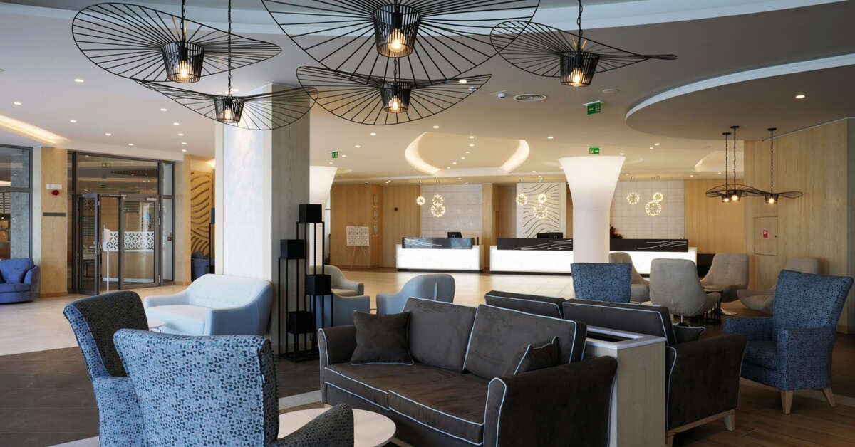 Een foto van het interieur van Riu Astoria
