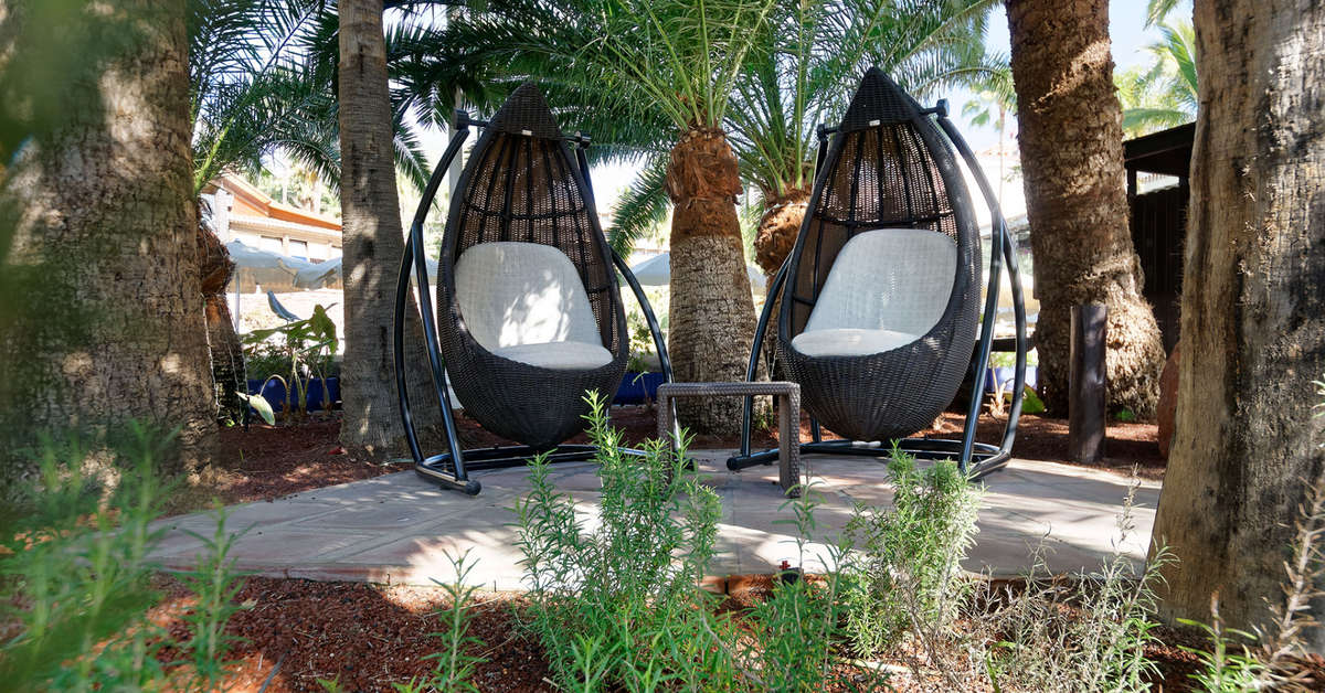 Ein Foto von der Terrasse im Hotel Parque Tropical