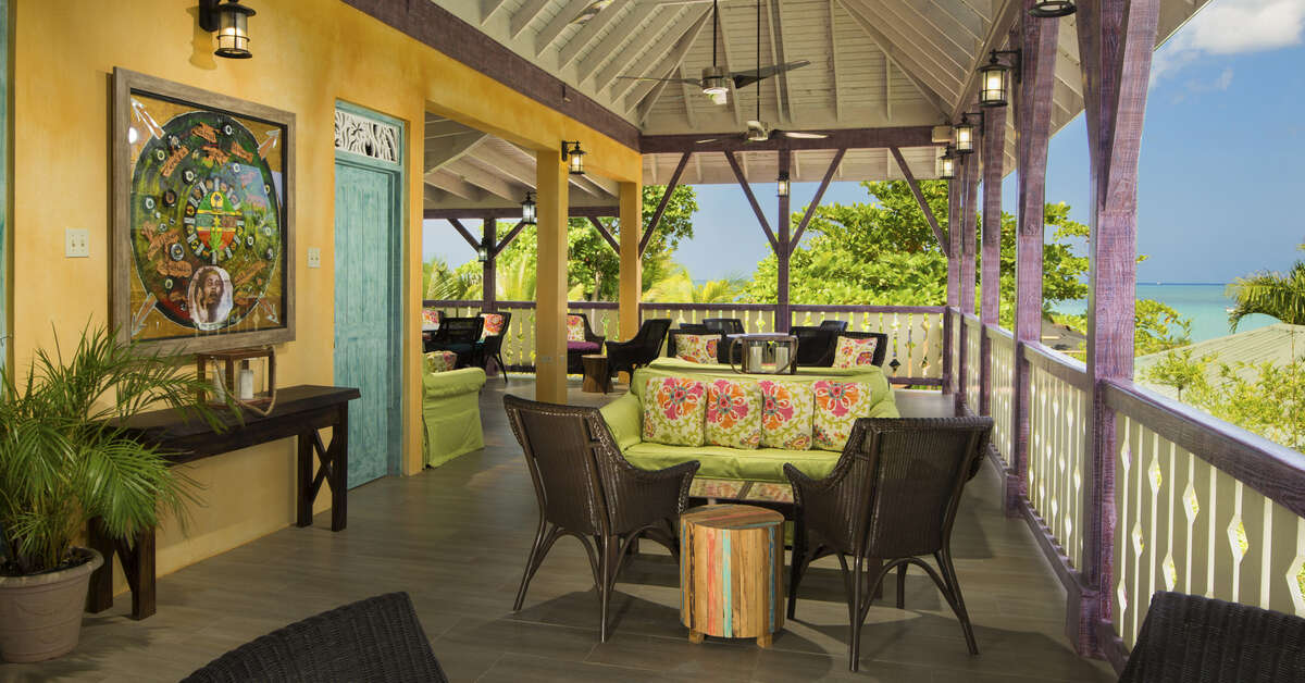 Ein Foto von der Terrasse im Country Country Beach Cottages