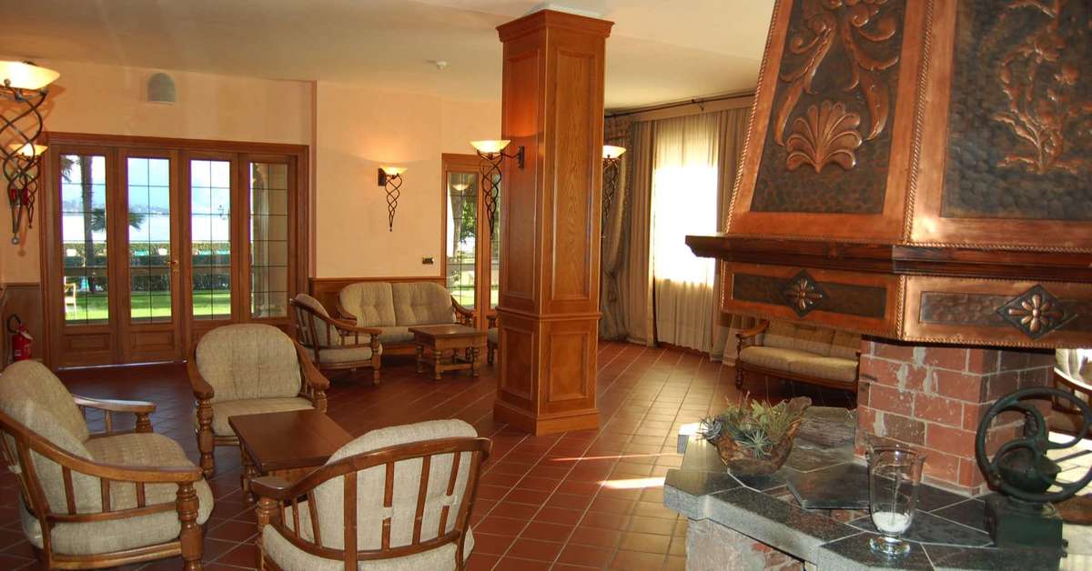 Een foto van het interieur van Grand Hotel Dino