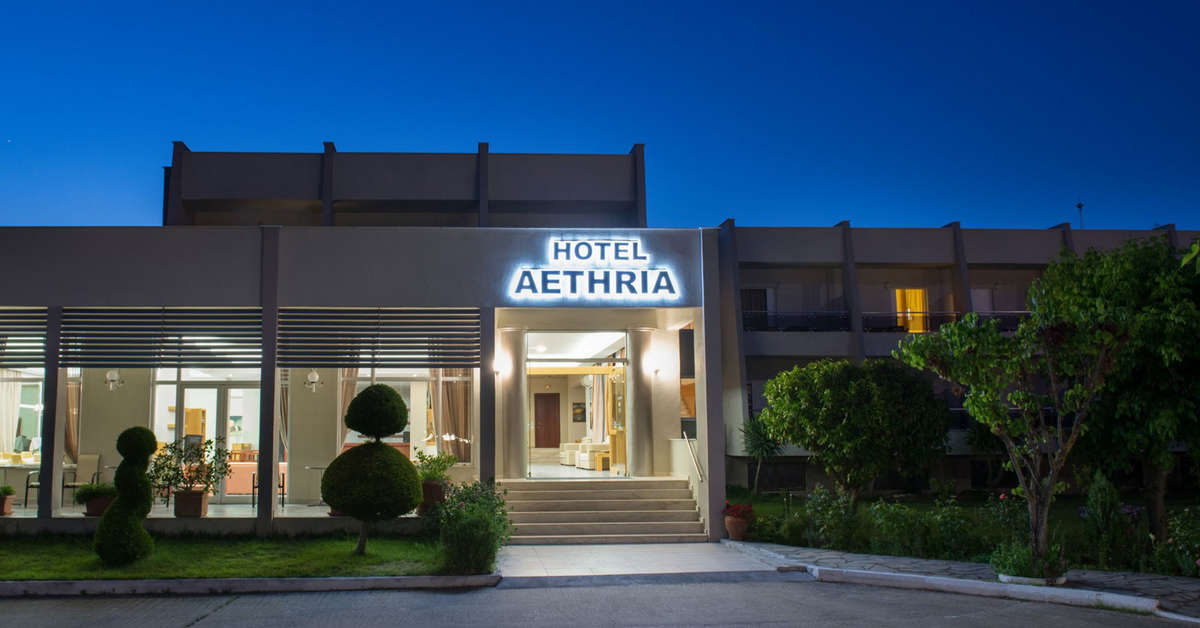 Een foto van de buitenkant van Aethria Hotel