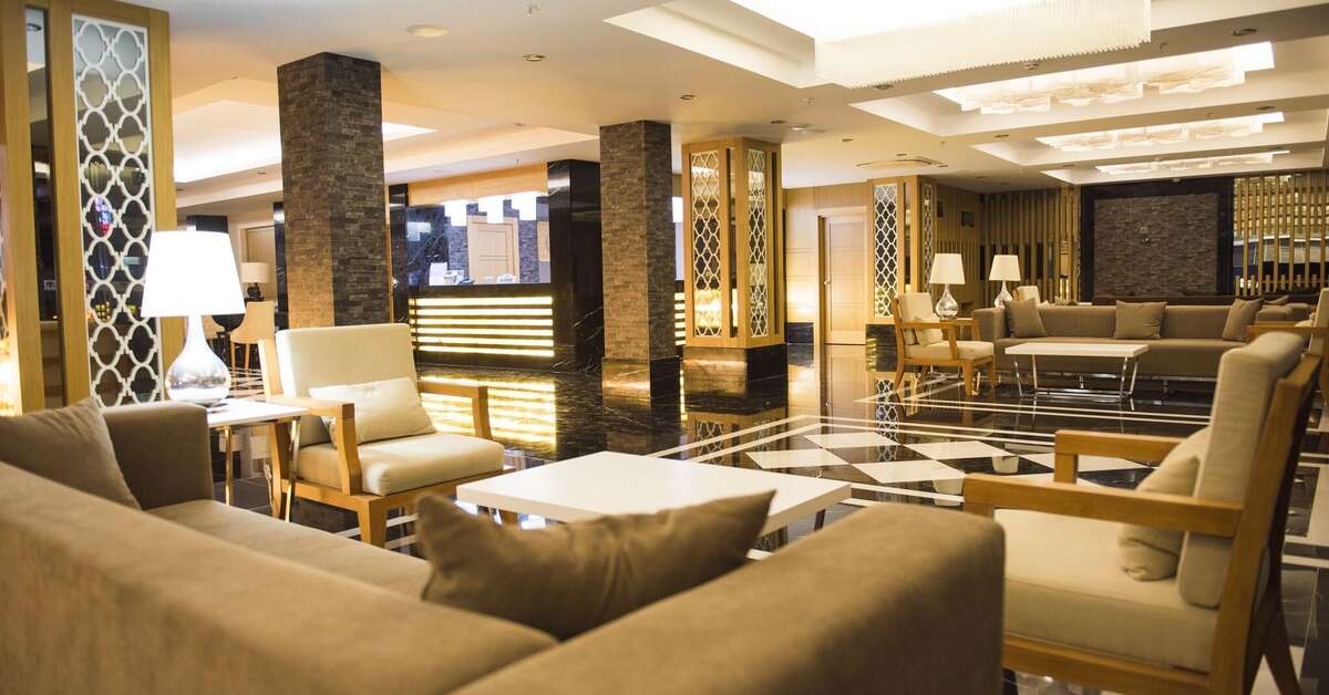 Een foto van het interieur van Hotel Selcukhan