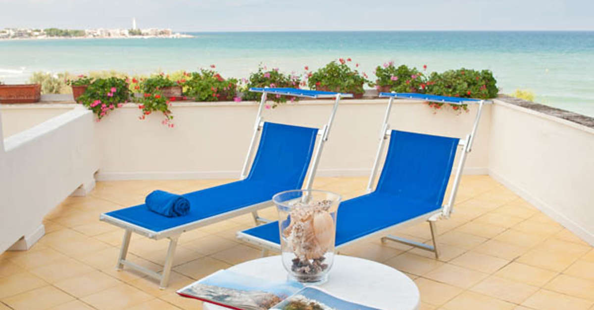 Een foto van het terras bij Hotel del Levante