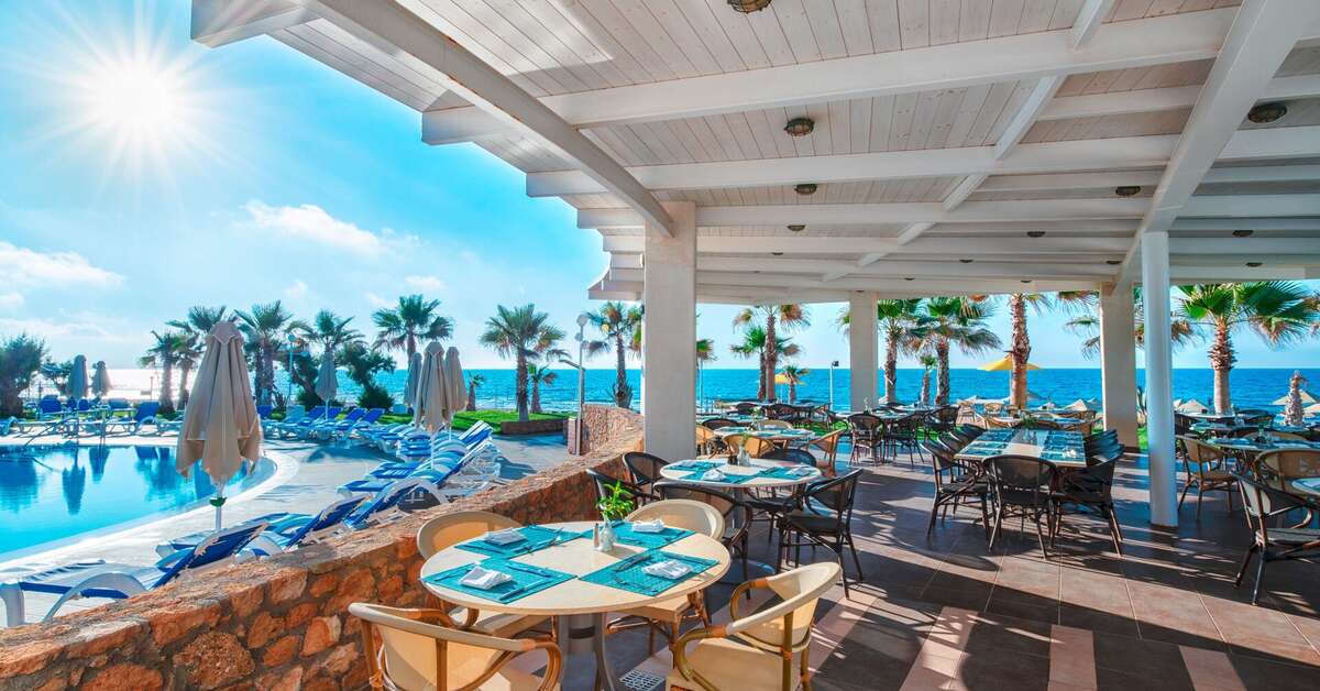 Een foto van de faciliteiten bij Lyttos Beach