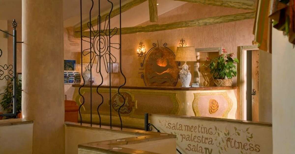 Een foto van het interieur van Grand Hotel in Porto Cervo