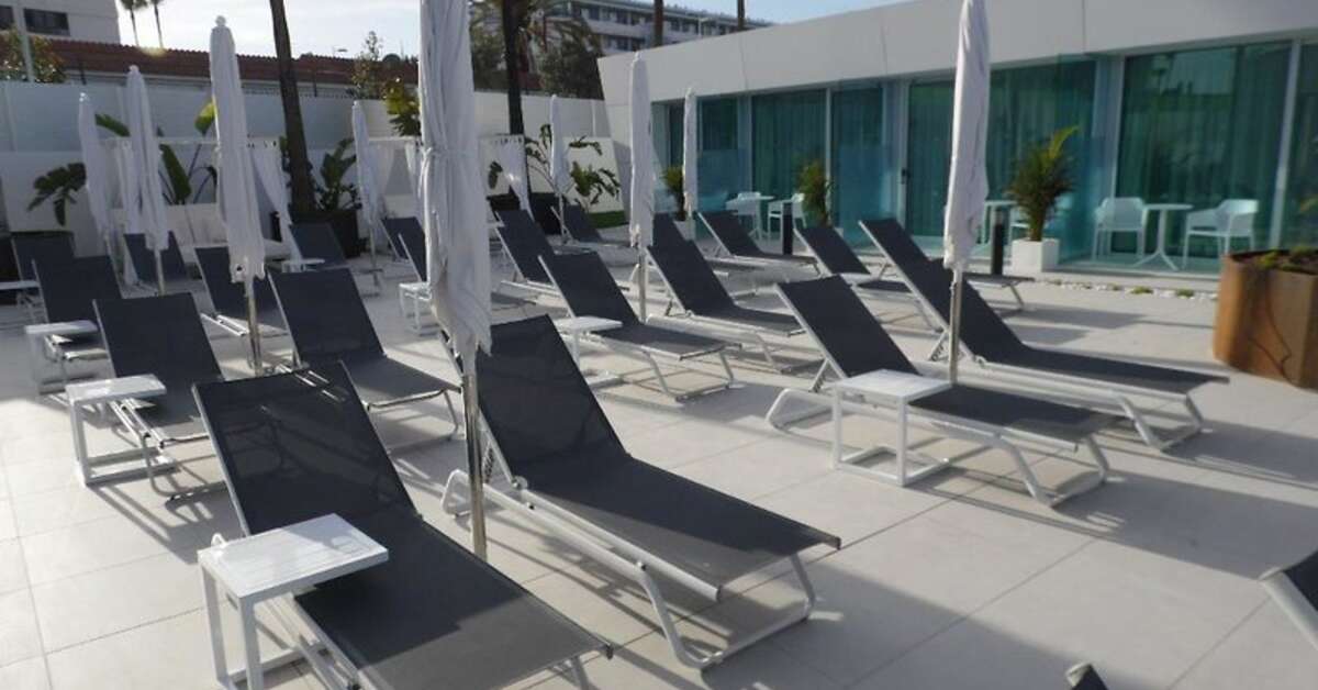 Ein Foto von der Terrasse im Hotel Nayra