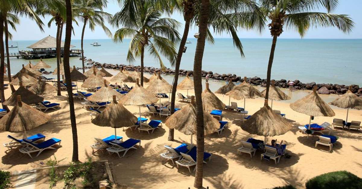 Een foto van het strand bij Hotel Palm Beach