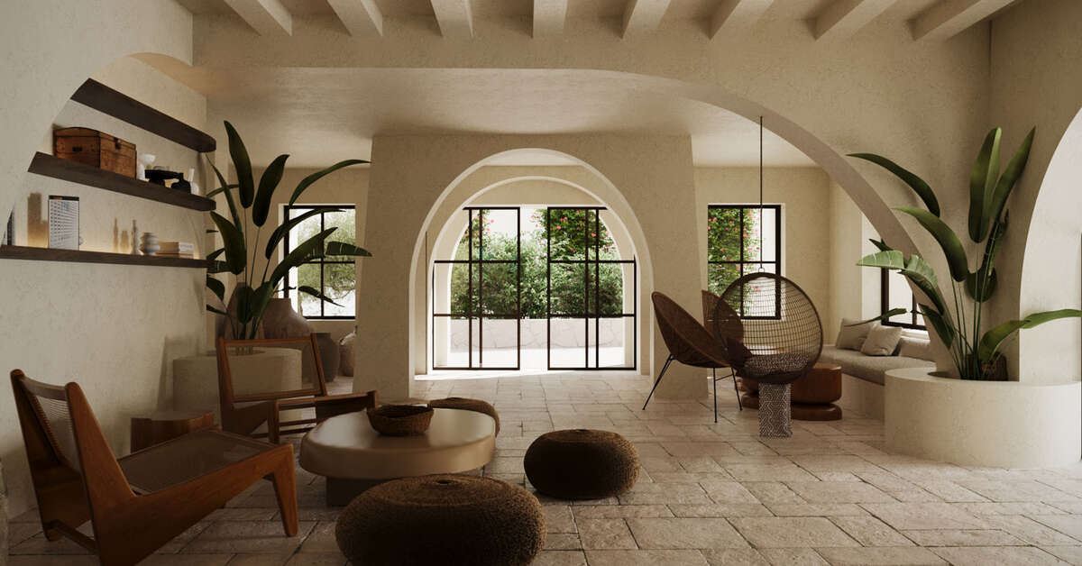 Een foto van het interieur van Momi Slow Living Hotel