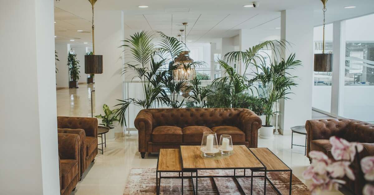 Een foto van het interieur van Hotel Alay