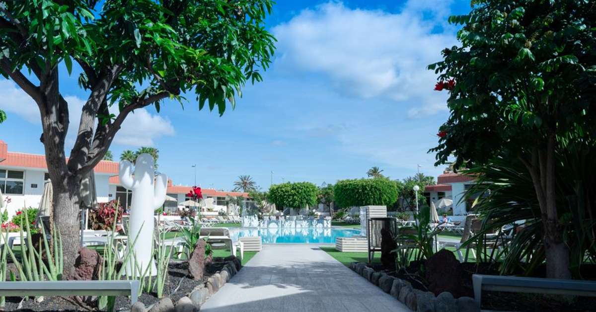 Een foto van het terras bij Bungalows Dona Rosa