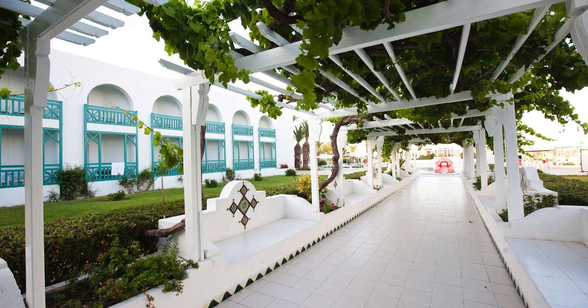 Een foto van het terras bij El Mouradi Cap Mahdia