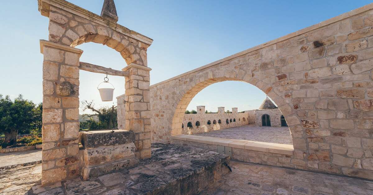 Een foto van de buitenkant van Masseria Grieco