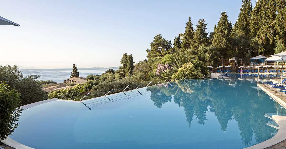 Een foto van een overzicht van Aeolos Beach Resort