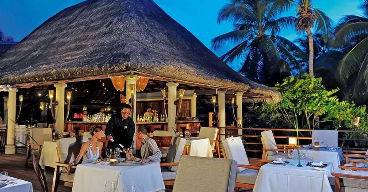 Een foto van het terras bij Constance Lemuria