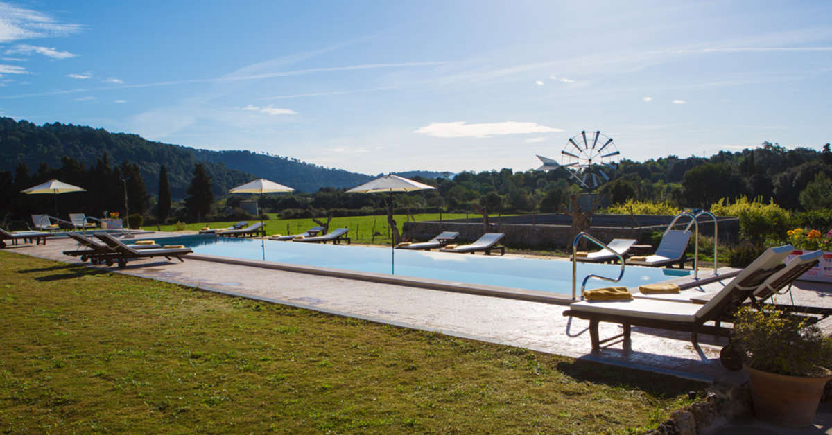 Ein Foto vom Pool im Eco Hotel Rural & Spa Monnaber Nou