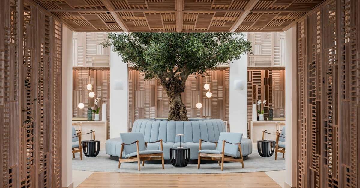 Een foto van het interieur van Ikos Andalusia