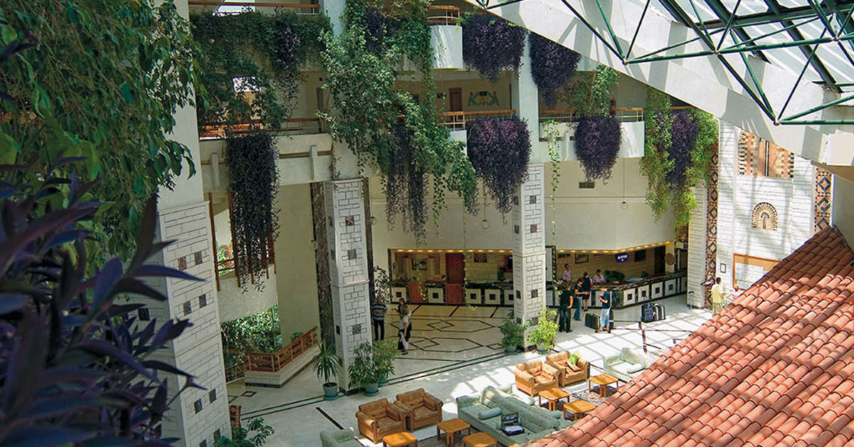 Een foto van het interieur van Hotel Defne Garden