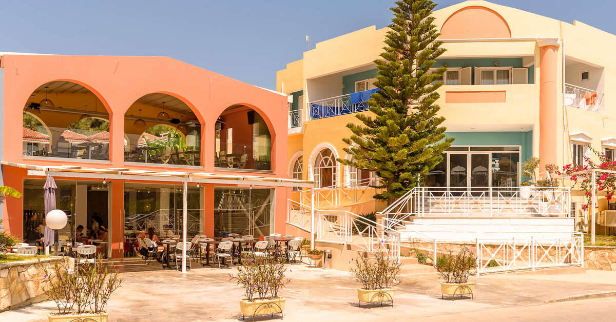 Een foto van het terras bij Sunrise Hotel Tsilivi
