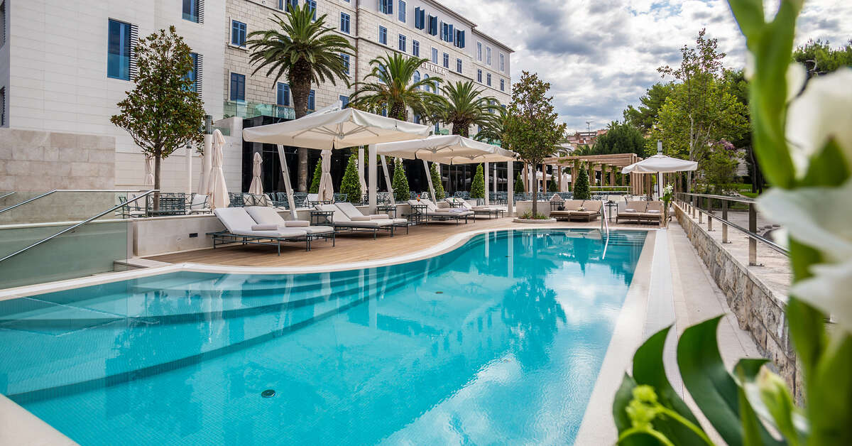 Ein Foto vom Pool im Hotel Park Split
