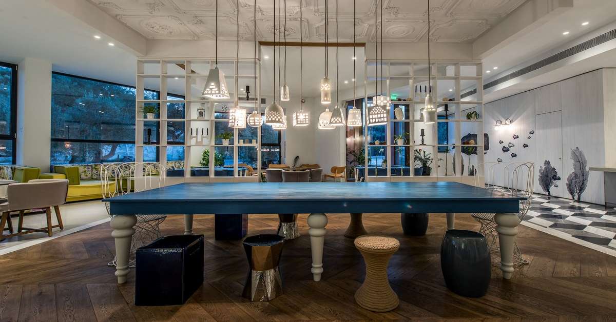 Een foto van het interieur van Aqua Bay Hotel