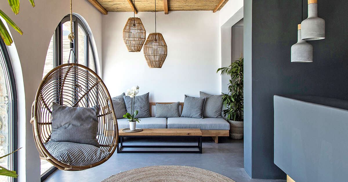 Een foto van het interieur van My Mykonos Hotel