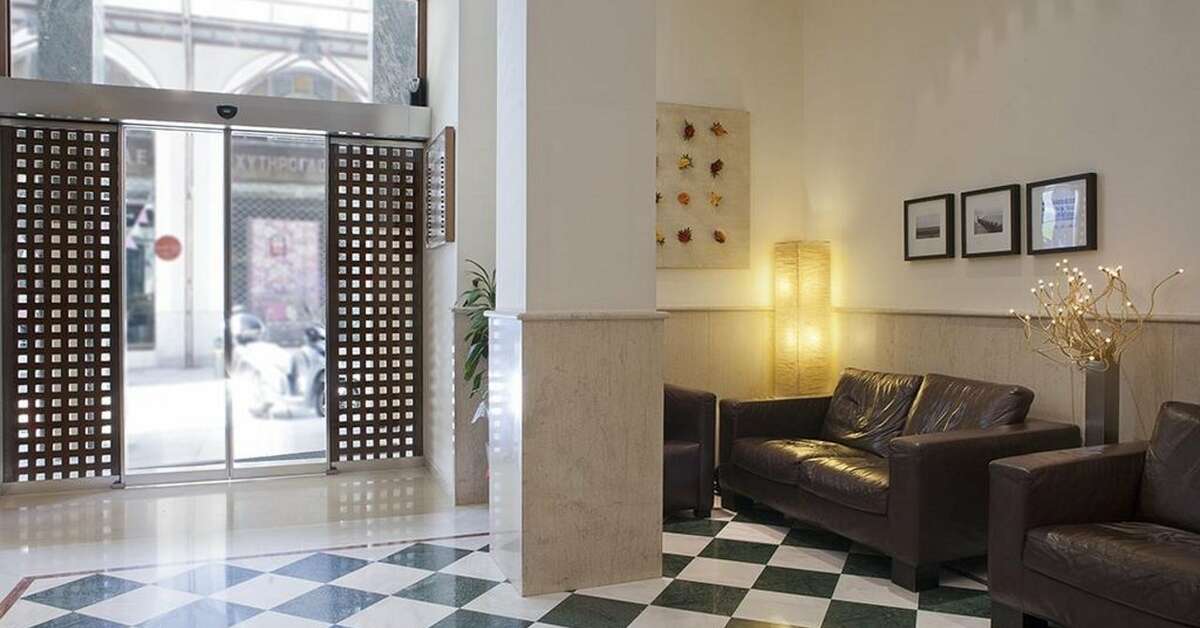 Een foto van het interieur van Hotel Plaka