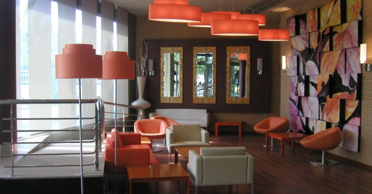 Een foto van het interieur van Hotel Evenia Olympic Palace